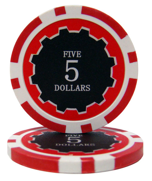 Roll of 25 - Eclipse 14 Gram Poker Chips - $5