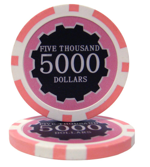 Roll of 25 - Eclipse 14 Gram Poker Chips - $5,000