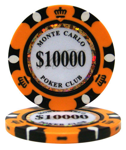 Roll of 25 - $10,000 Monte Carlo 14 Gram Poker Chips