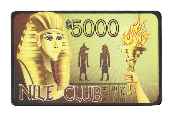 Roll of 25 - $5000 Nile Club 40 Gram Ceramic Poker Plaque