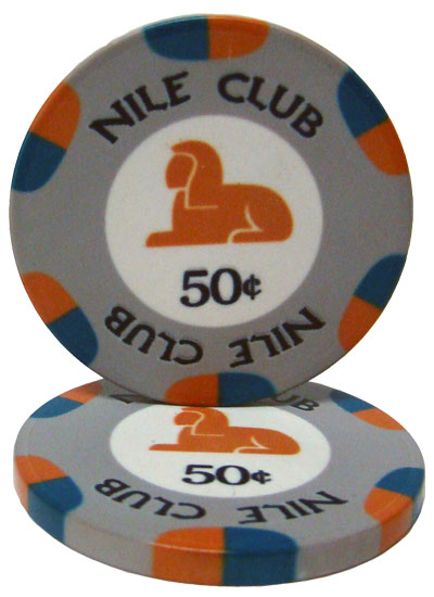 Roll of 25 - .50¢ (cent) Nile Club 10 Gram Ceramic Poke