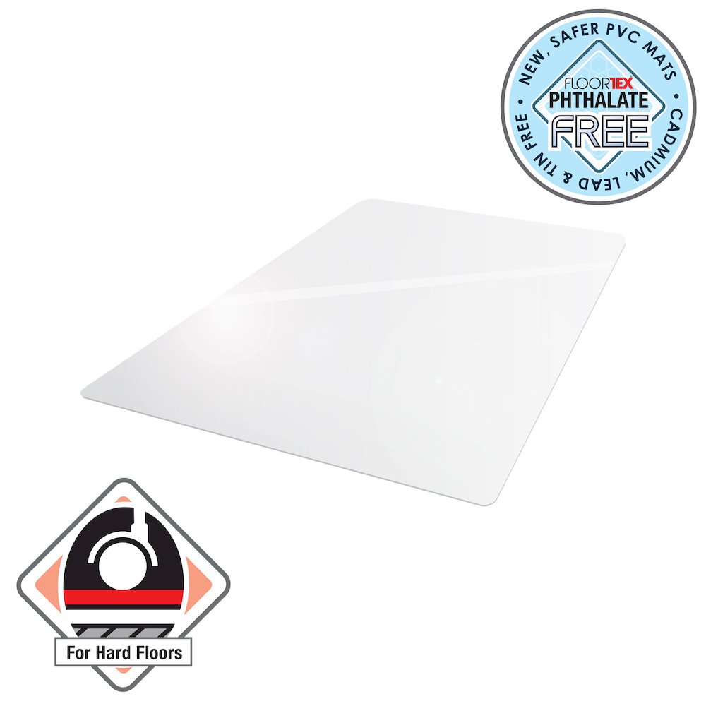 Advantagemat Vinyl Rectangular Chair Mat for Hard Floor - 46" x 48"