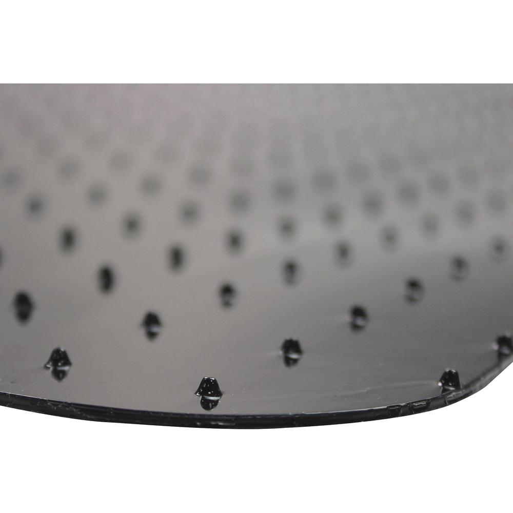 Cleartex Advantagemat Black Chair Mat - Carpeted Floor - 48" Length x 36" Width x 0.60" Thickness - Lip Size 20" Length x 10" Wi