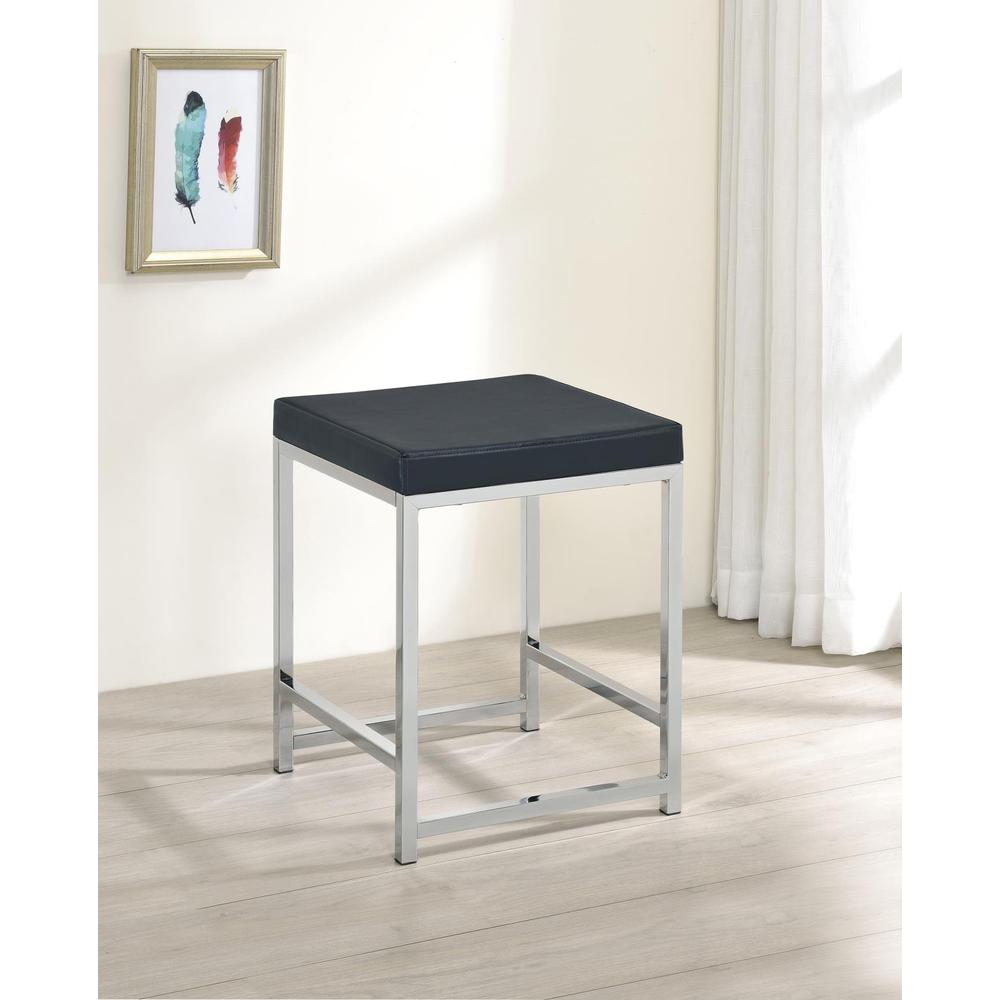 Afshan Upholstered Square Padded Cushion Vanity Stool