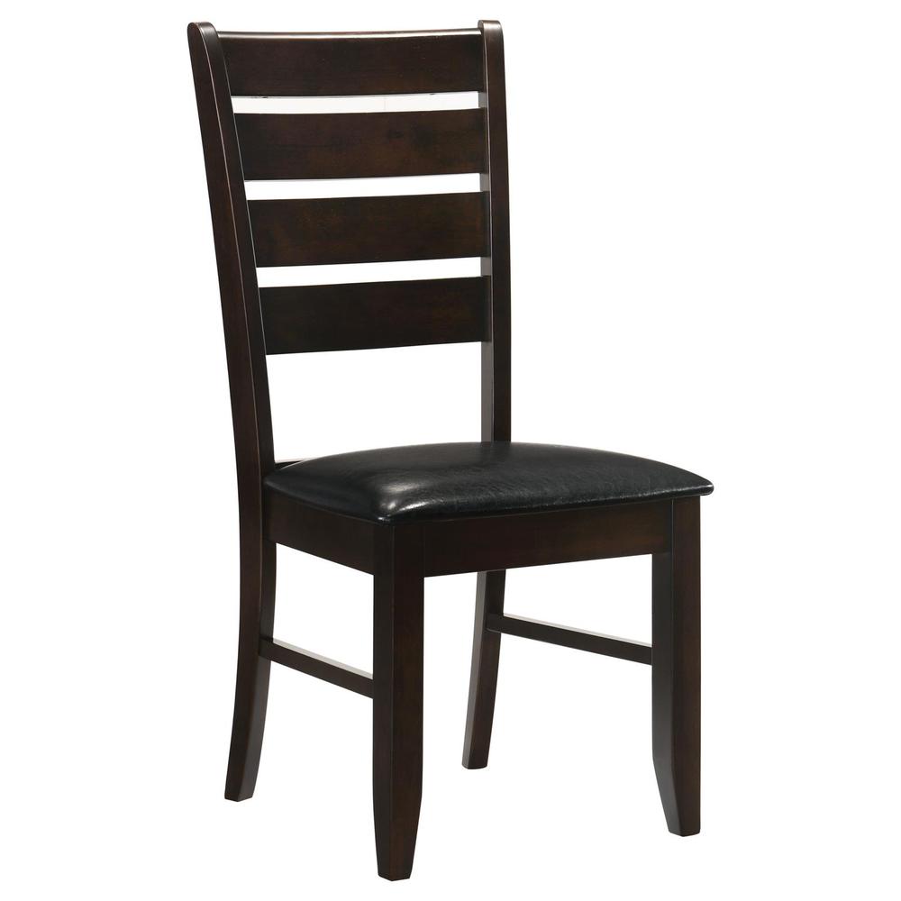 Dalila Ladder Back Side Chairs Cappuccino And Black (Set Of 2)