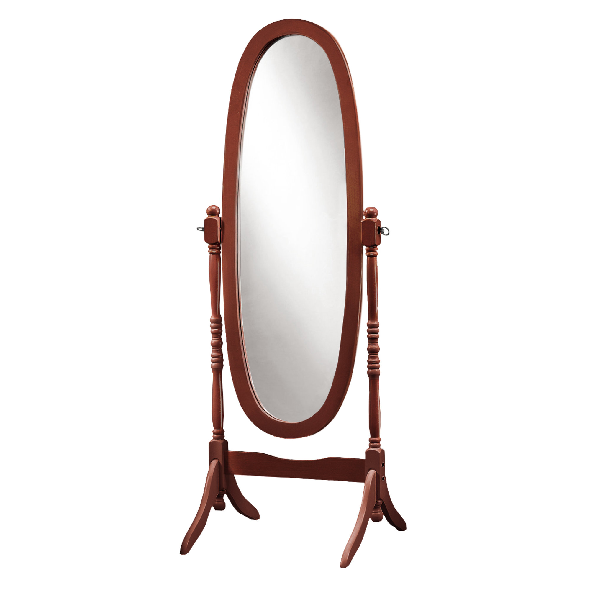 Foyet Oval Cheval Mirror Merlot