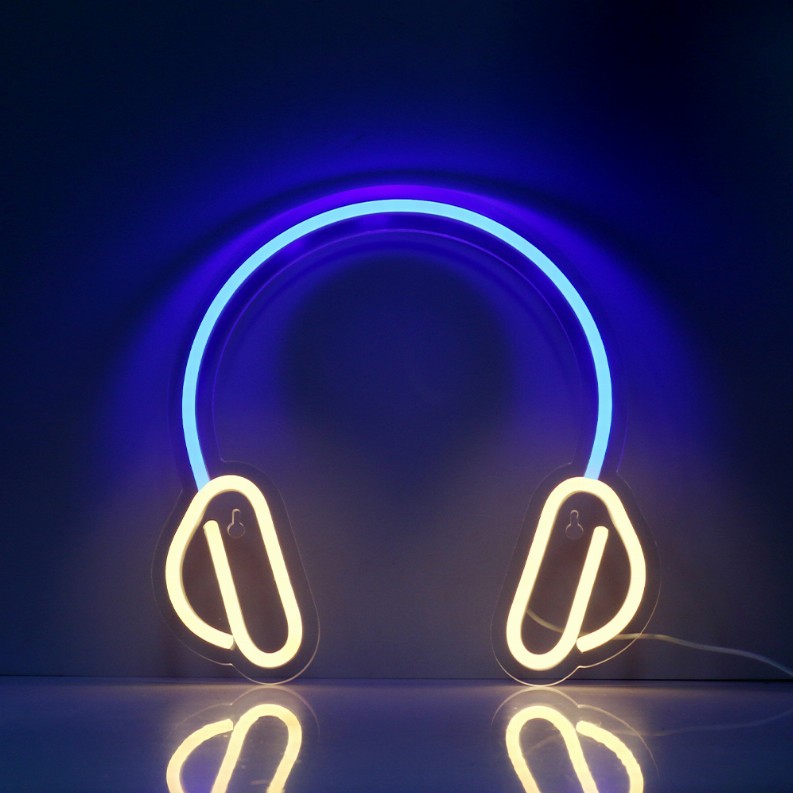 Headphones LED Neon Sign