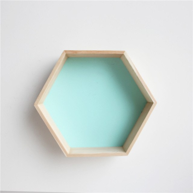 Hexagonal Wall Shelf Green