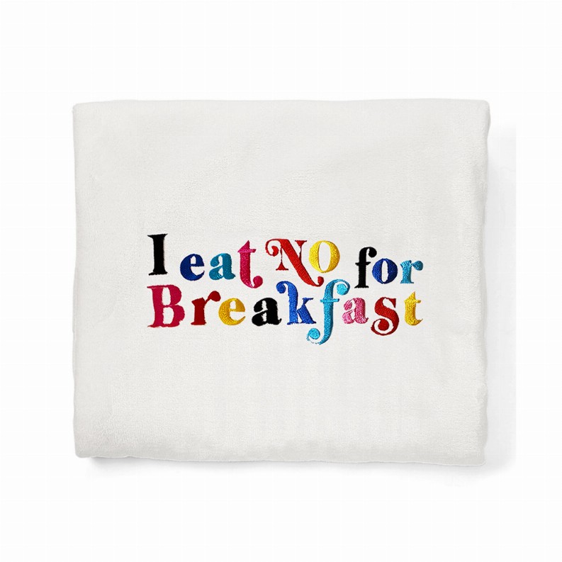 I Eat NO for Breakfast Plush Fleece Nap Blanket