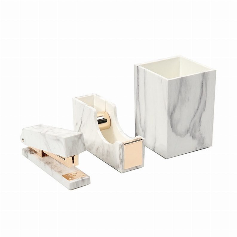 Marble White Desk Kit