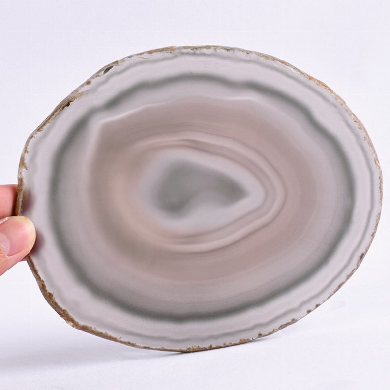 Natural Agate Slice Wine Salver/Jewelry Tray