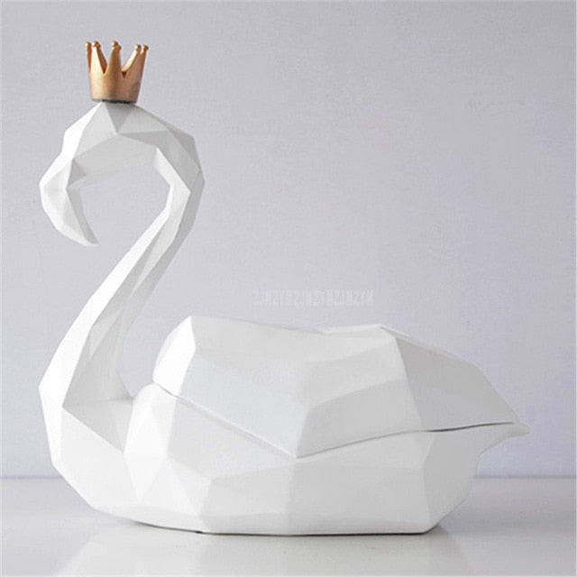 Swan Tissue Box Cover WHITE