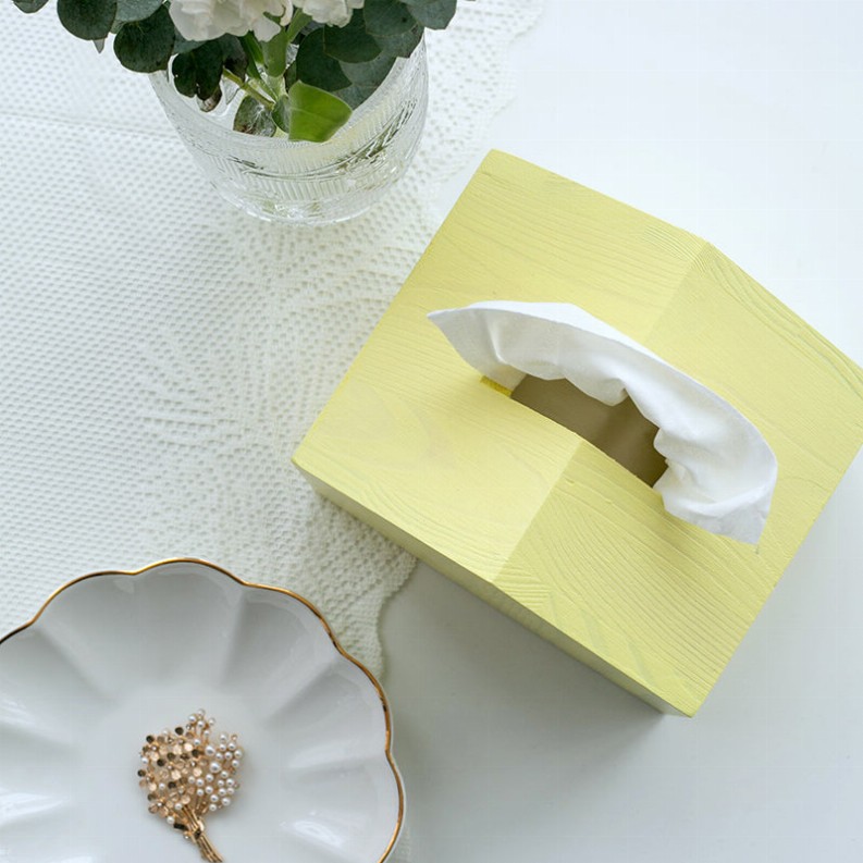 Tissue Box Cover Yellow