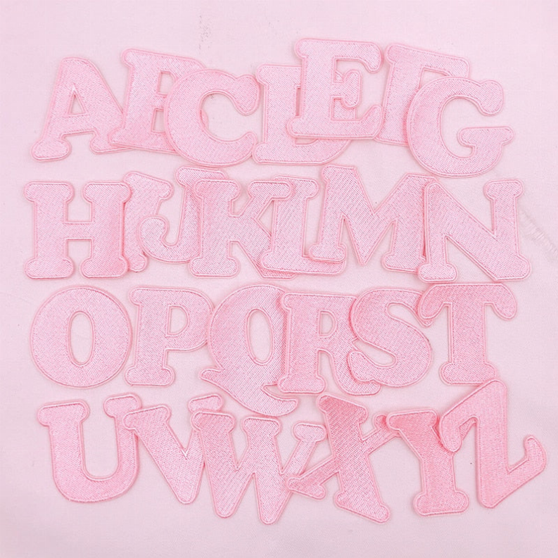 Pink Letter Patches