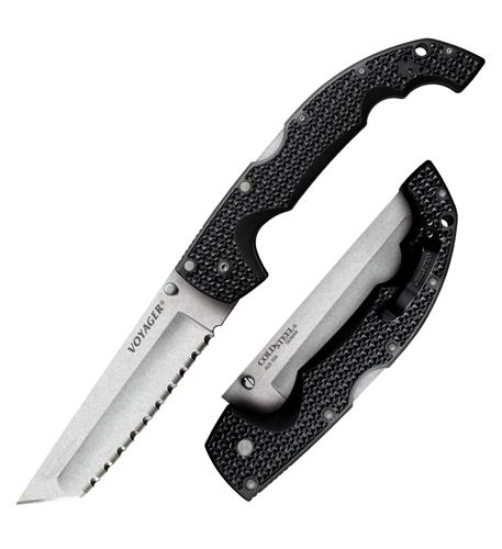 Voyager X-Lg. Tanto Point Serrated Edge-