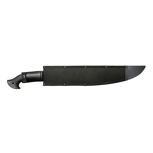Barong Machete, Black Handle & Blade w/Sheath, 18 inch