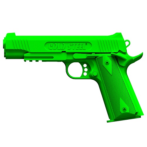 1911 Rubber Training Pistol, Green Polypropylene