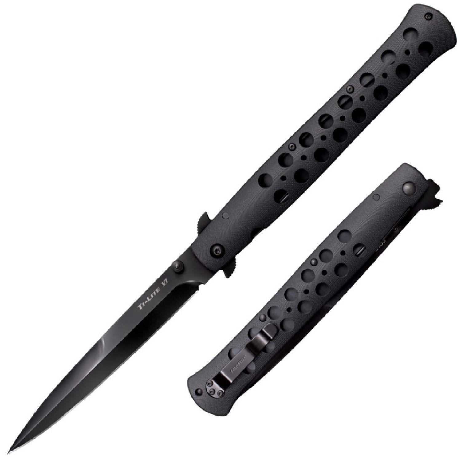 Cold Steel Ti-Lite Folder 4.0 in Black Plain Aluminum Handle