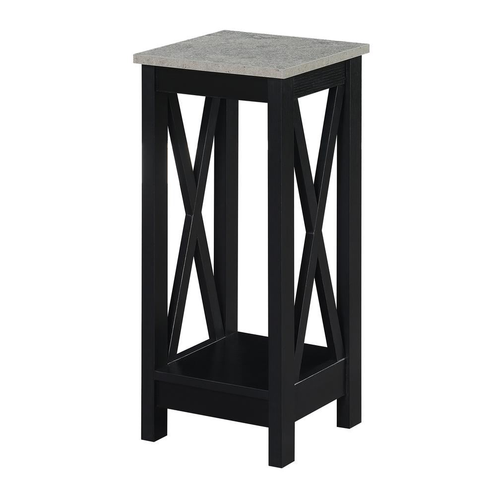 Oxford 2 Tier Plant Stand Cement/Black