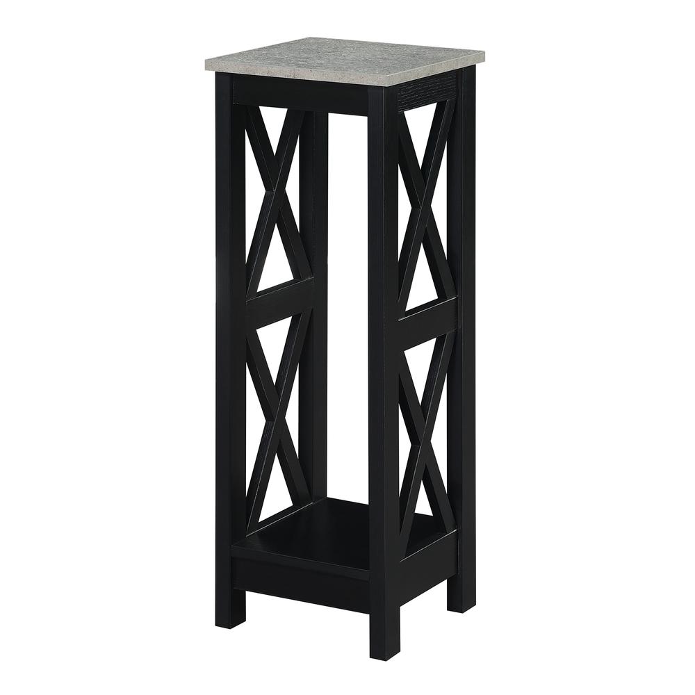 Oxford 2 Tier Tall Plant Stand Cement/Black