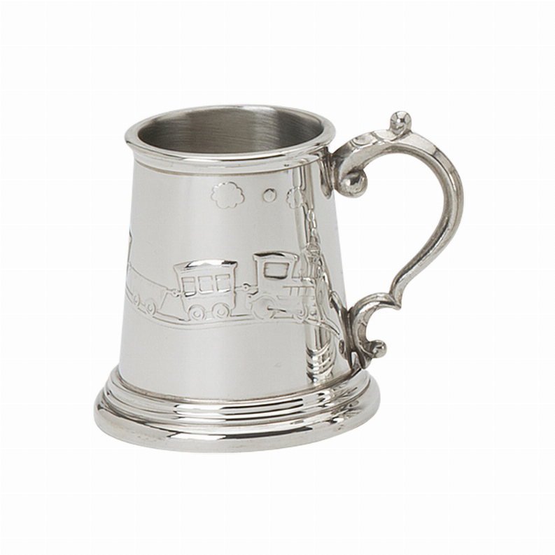 Child's Cup - Silver with Cross English Pewter