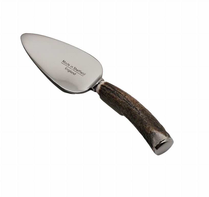 Horn Handle  Naturally Shed Mini Pie Server Stainless Blade