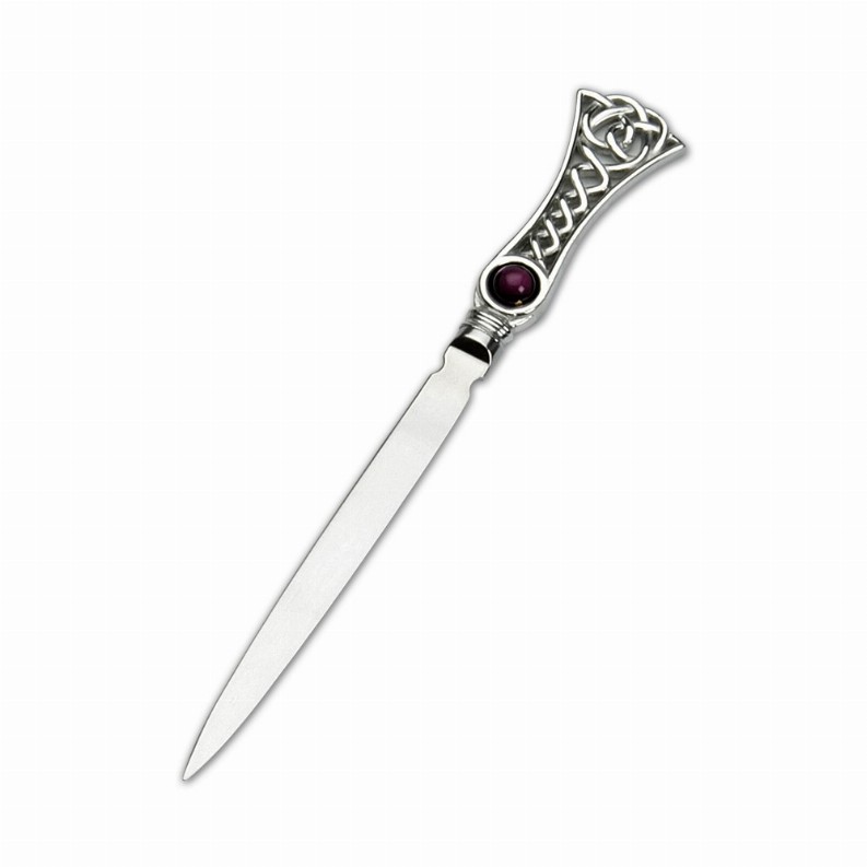 Letter Opener Amythest/Celtic Weave English Pewter Boxed