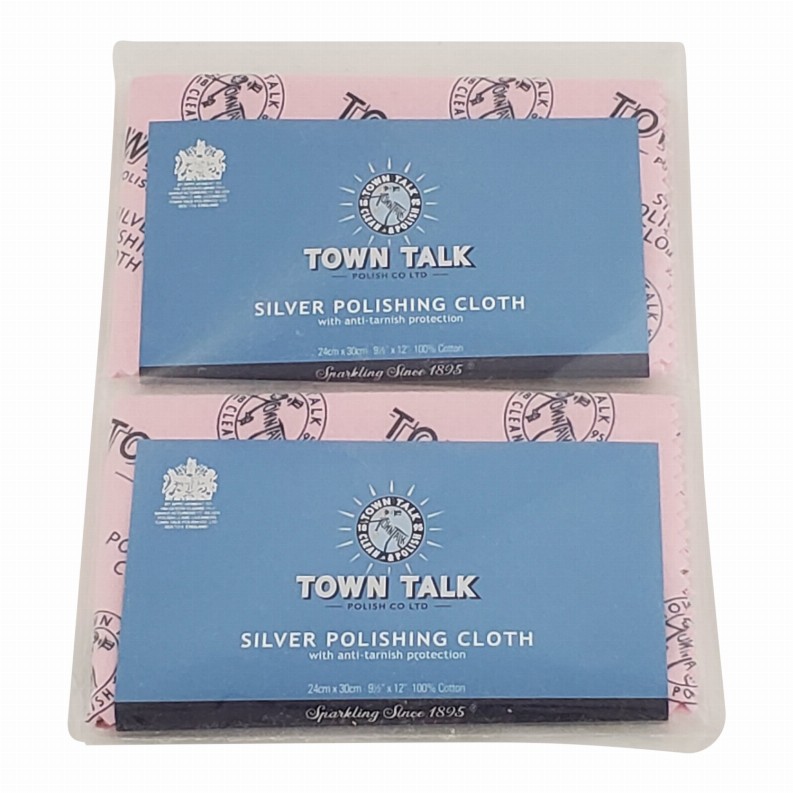Town Talk Silver Polishing Cloth (9.5 x 12) Set/2