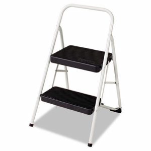 Cosco 2-Step Household Folding Step Stool - 2 Step - 200 lb Load Capacity - 17.3" x 18" x 28.2" - Gray