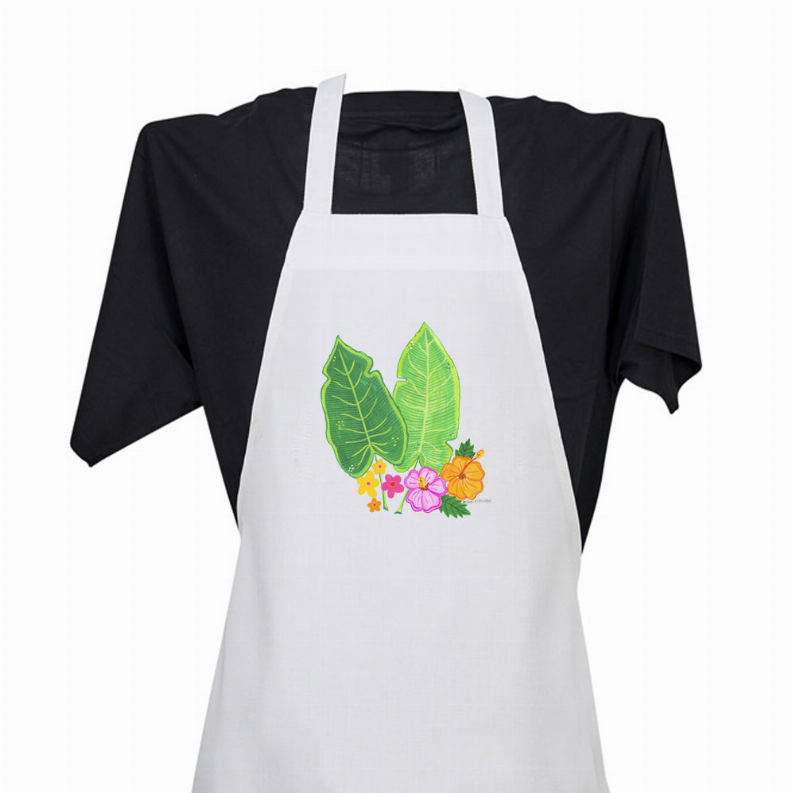 Apron 2 Leaves/Multi Flowers