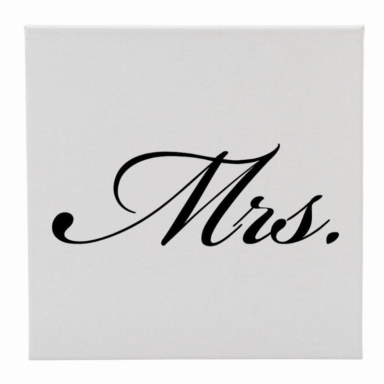 Canvas 12X12 Mrs. (Script)