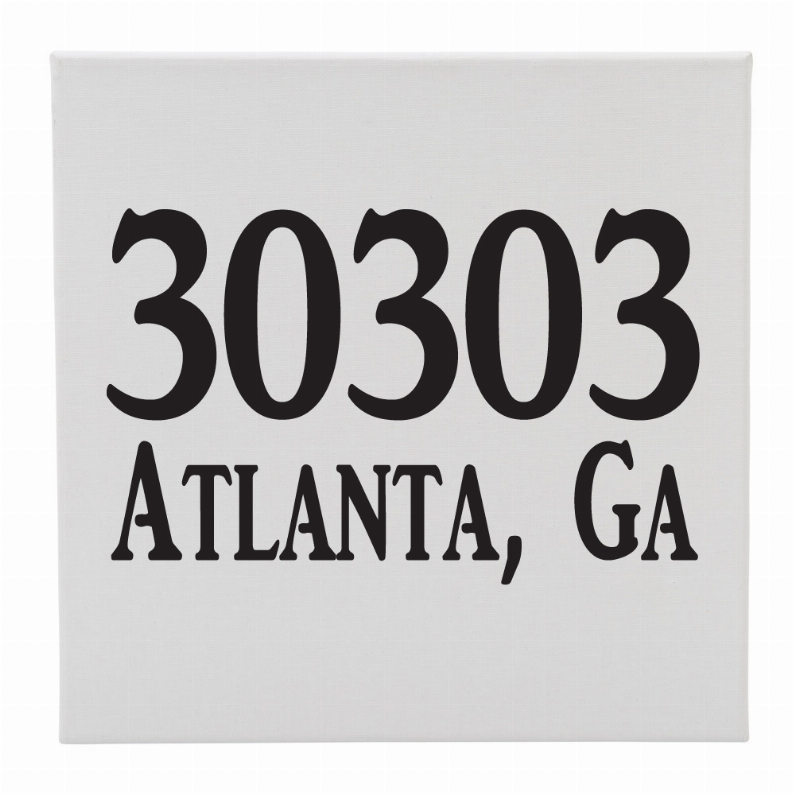 Canvas 12X12 Zip Code (Location)