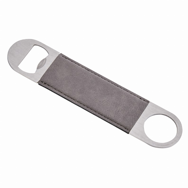 Leatherette Opener - 7"x1.5" Grey