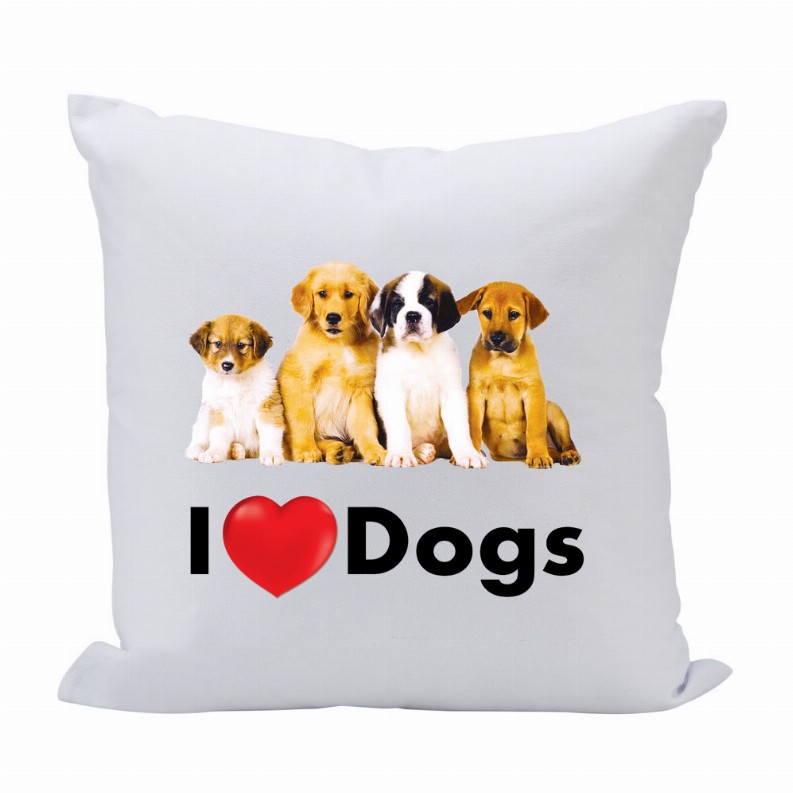 Pillow 16X16 I Love (Heart) Dogs