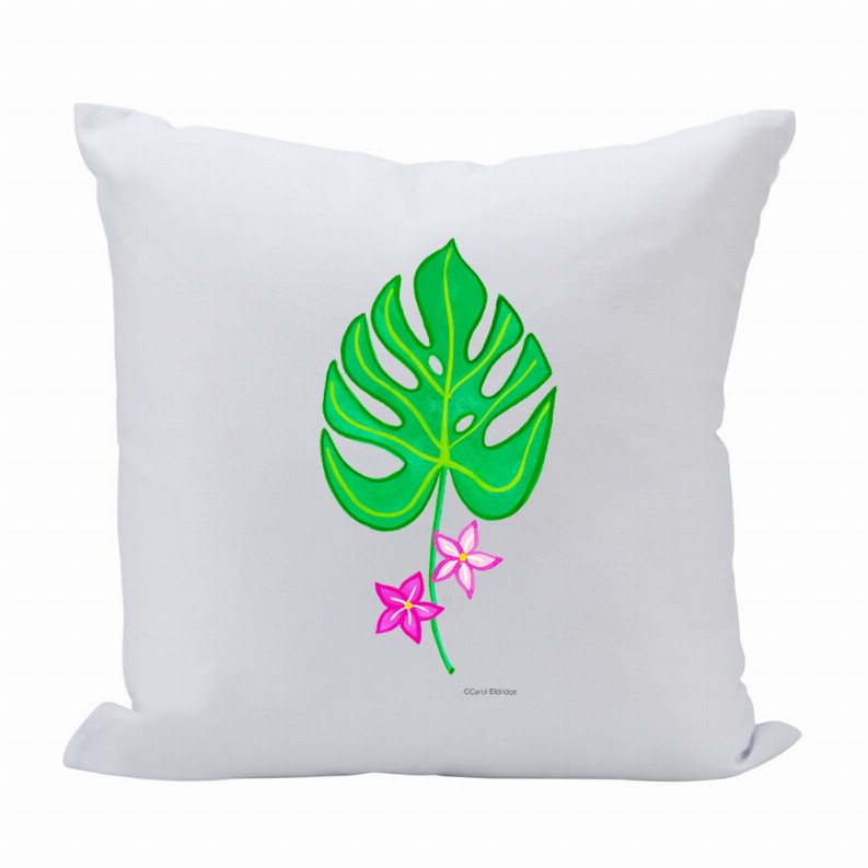 Pillow 16X16 Leaf/2 Flowers