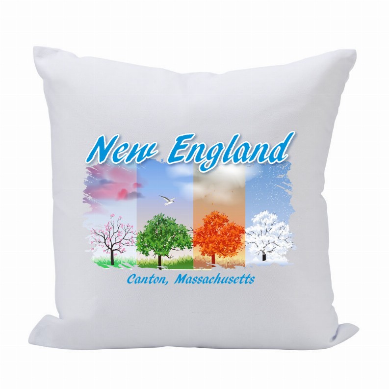 Pillow 16X16 New England, City (Trees)