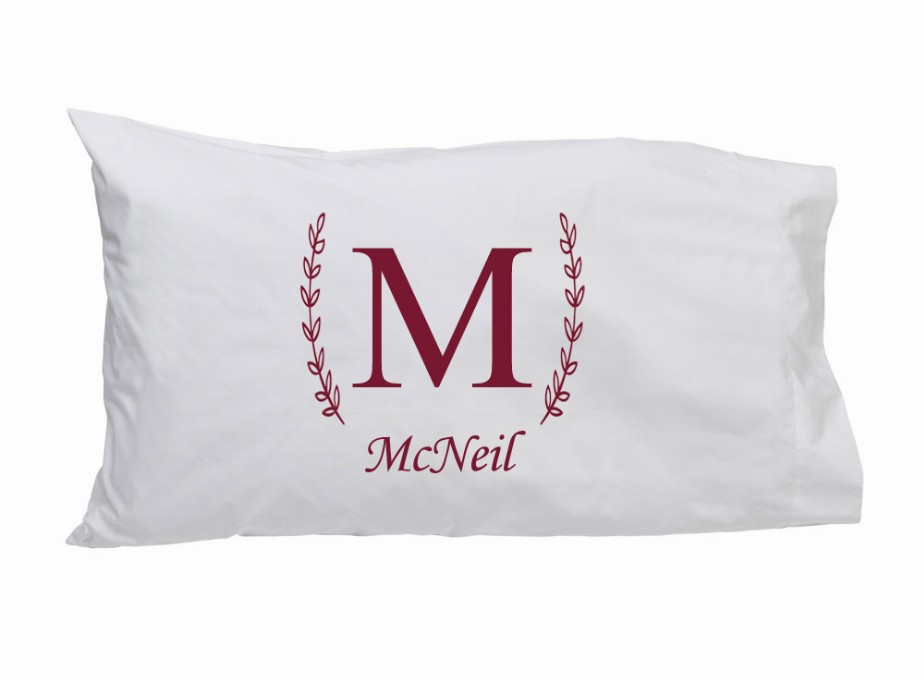 Pillow Case Single Letter/Family Name