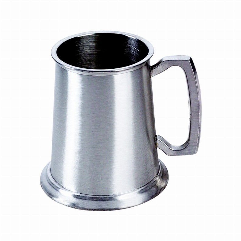 Satin Tankard, Pewter 16 Oz Capacity 4.5