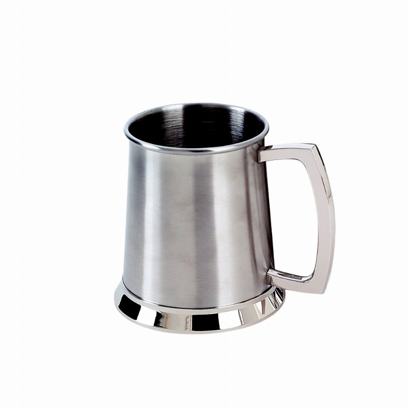 Satin Tankard, Stainless Steel 20 Oz Cap 4.5"