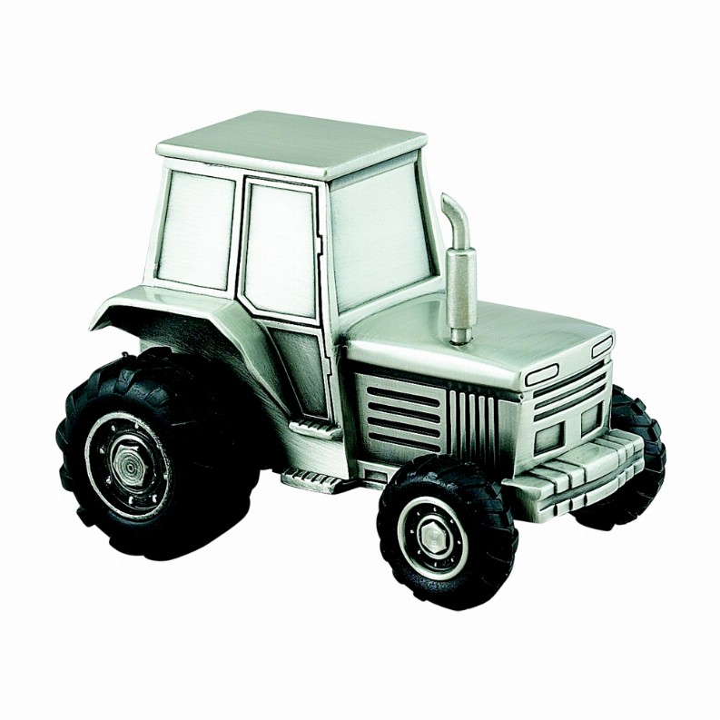 Tractor Bank, Pewter Finish 3" H X 3.25" W X 3.75"