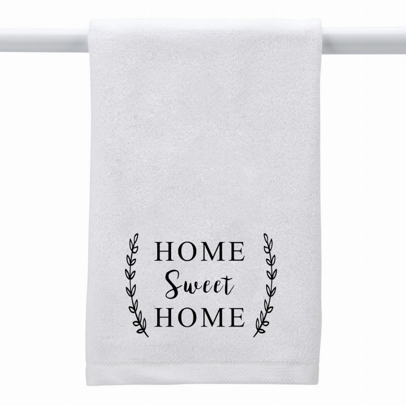 White Towel Home Sweet Home (Wheat)