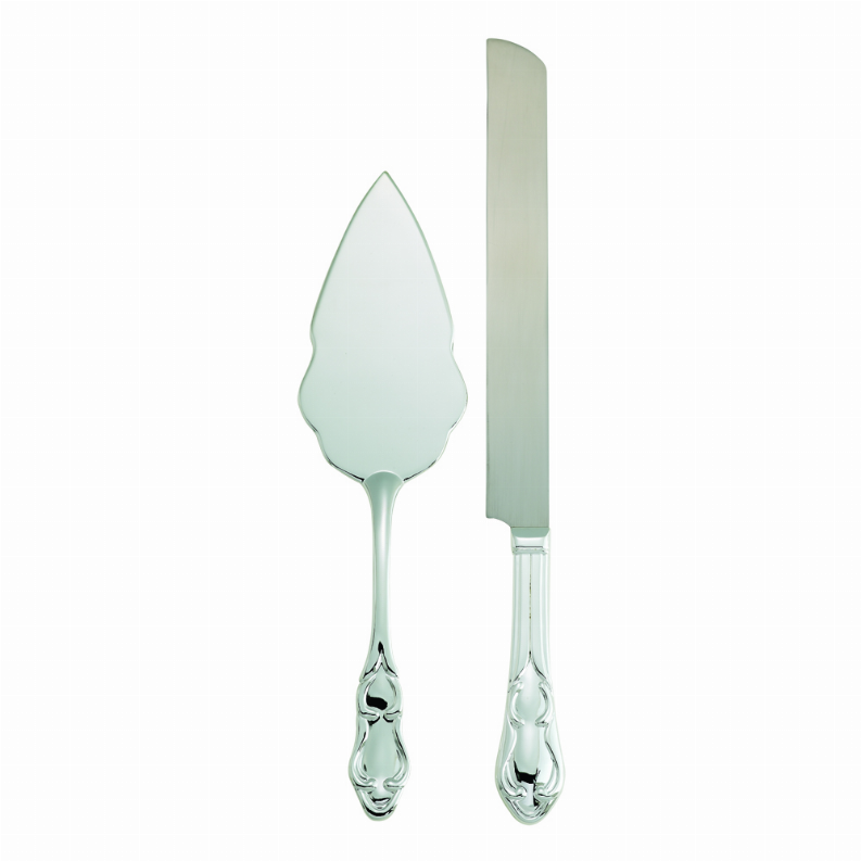 Cake Knife/Server Set, Nickel Plated, 14.25" Knife