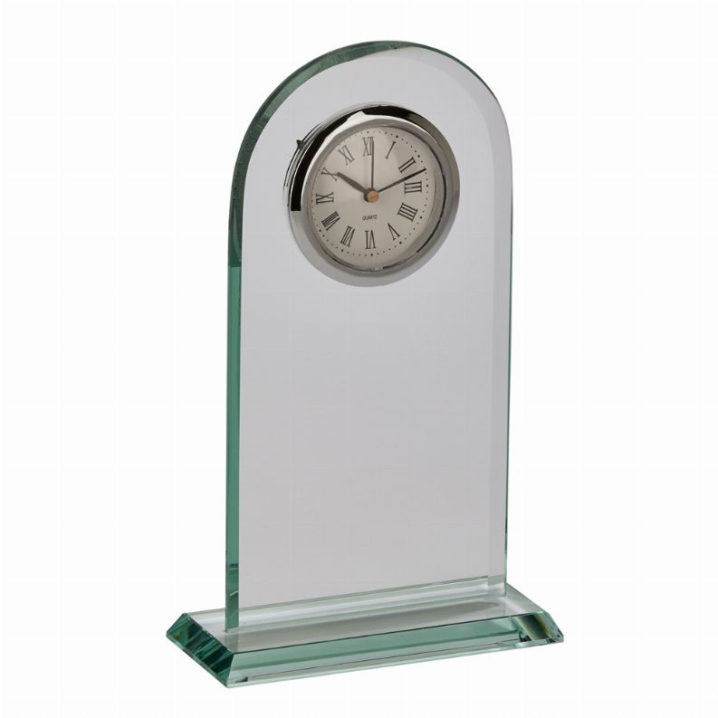 Glass Arched Clock 8" 