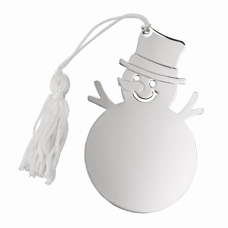 Snowman Ornament with White Tassel