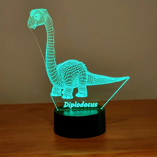 Cartoon Diplodocus - 3 1/2" Round Base