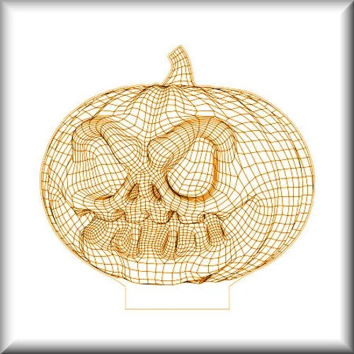 Halloween Designs - Pumpkin 13" Strip Base for 12" x 12" Acrylic Insert