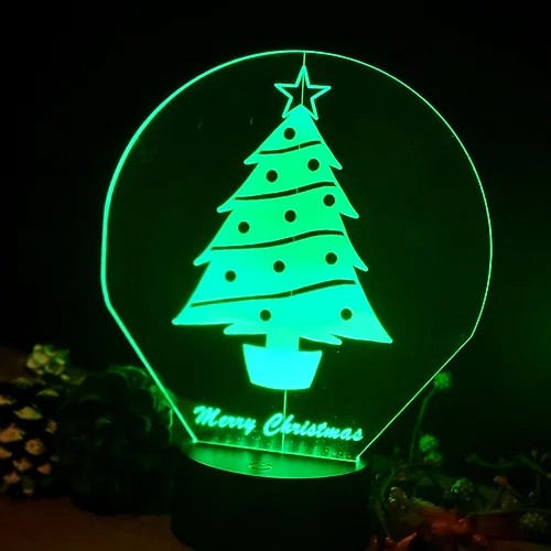 LED Christmas Tree Lamp - 13" Strip Base for 12" x 12" Acrylic Insert