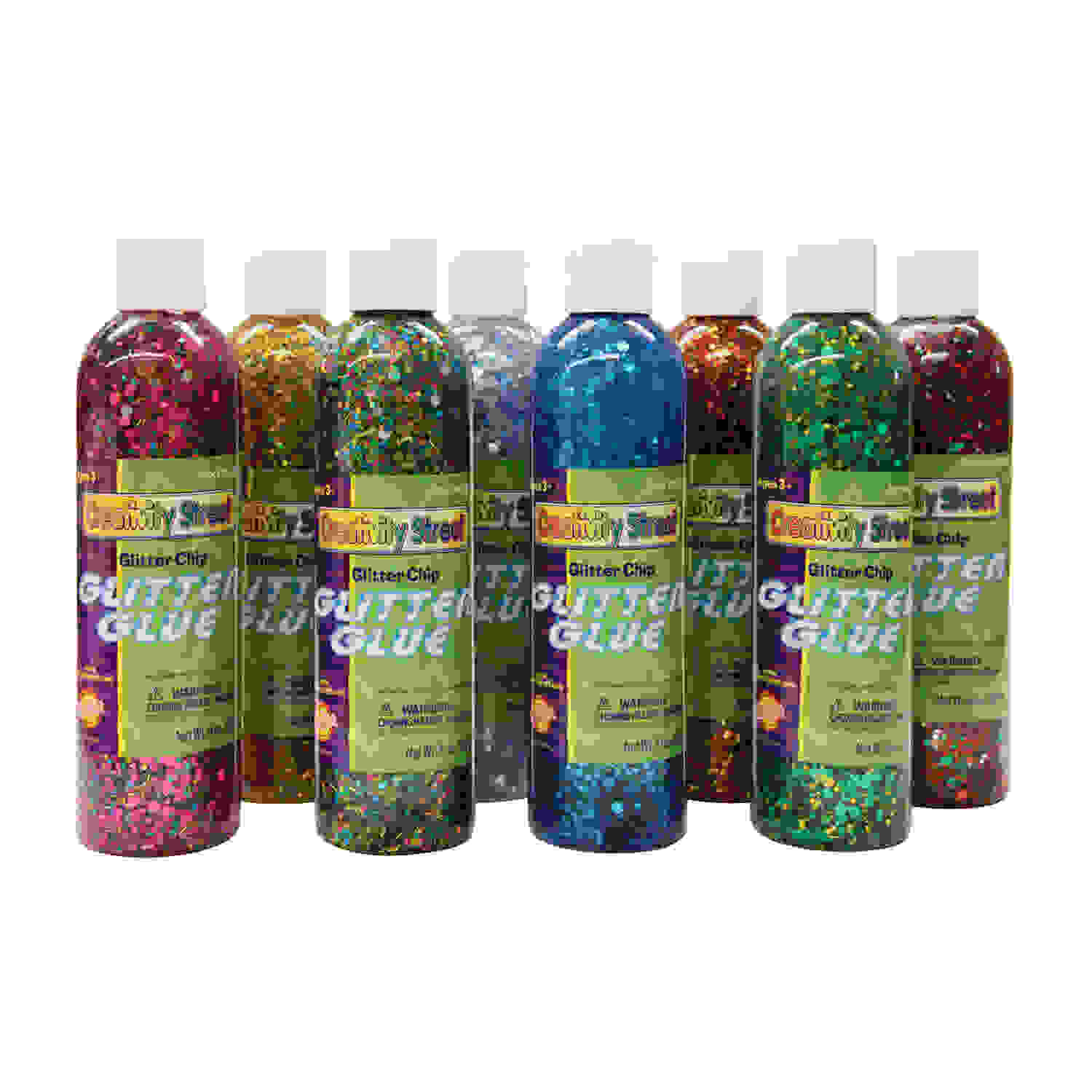 Creativity Street Classroom Size Glitter Chips - Craft, Classroom - 8 / Box - Assorted