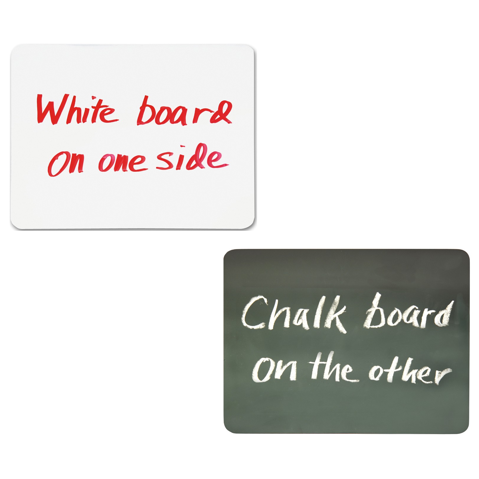 Creativity Street 2-in-1 Personal Combo Board - 12" (1 ft) Width x 9" (0.8 ft) Height - Dark Green Surface - 10 / Pack