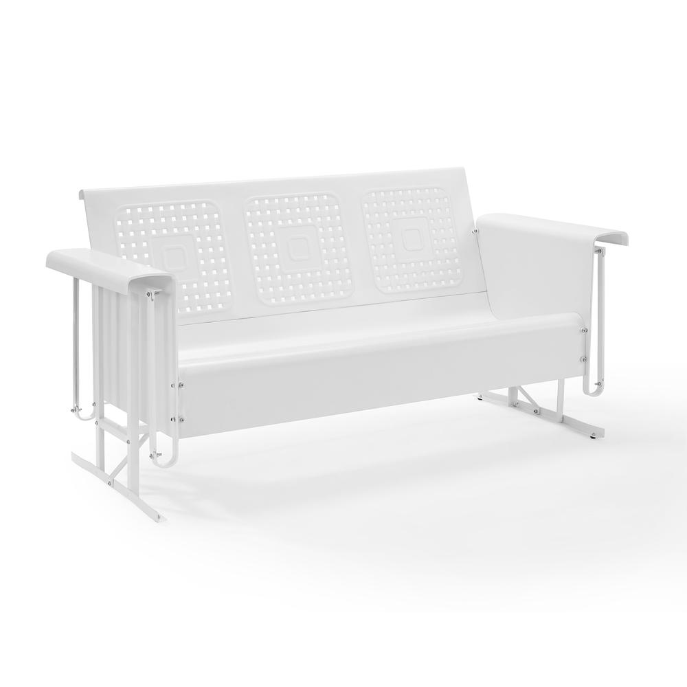 Bates Outdoor Metal Sofa Glider White